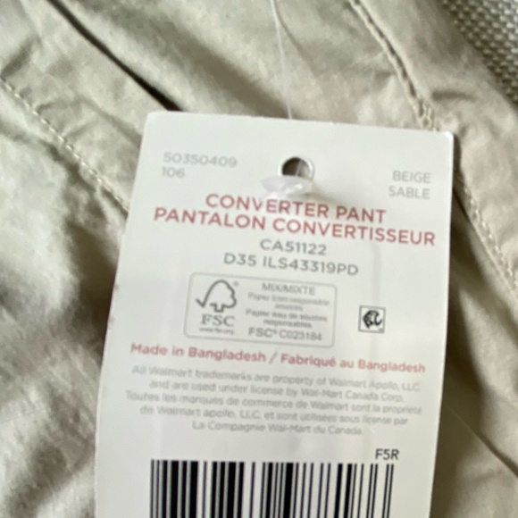 Iyla Beige Converter Cotton Pull On Weekender Casual Vacation Pants- Sz-2X - Picture 9 of 16